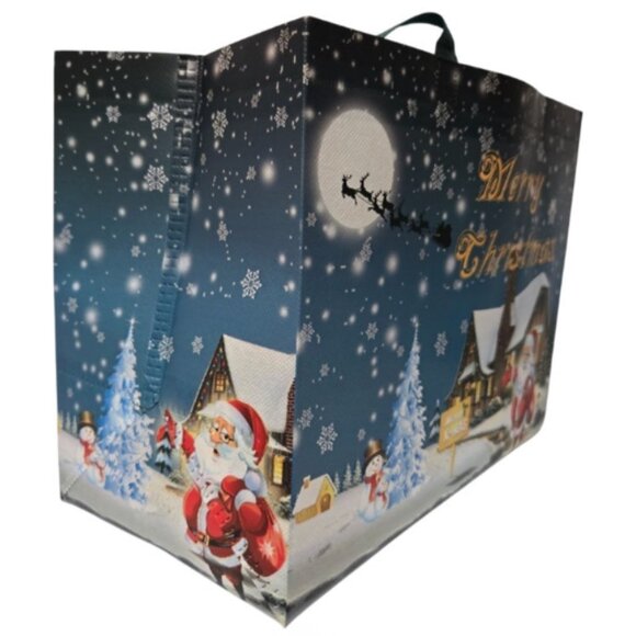 Large Reusable Non-Woven Foldable Lightweight Tote Christmas Gift Bags - NEW - Picture 3 of 7